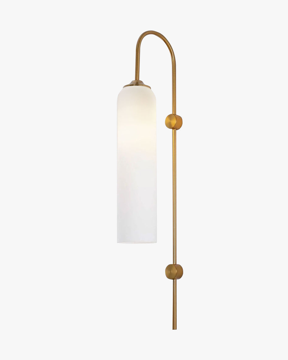 WOMO Colored Glass Cylinder Arched Wall Sconce-WM6109