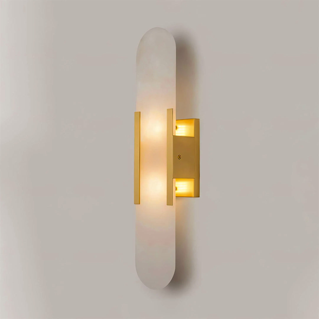WOMO Oval Alabaster Wall Sconce-WM6107
