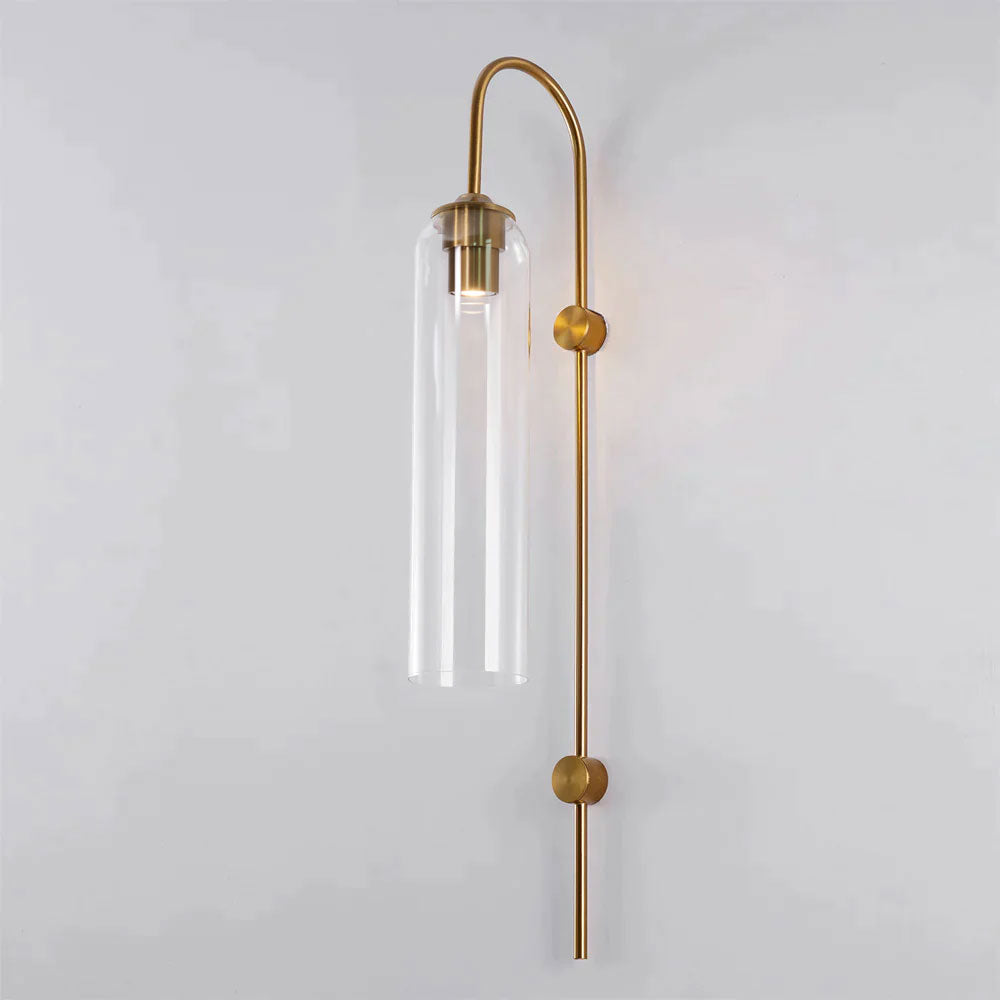 WOMO Colored Glass Cylinder Arched Wall Sconce-WM6109