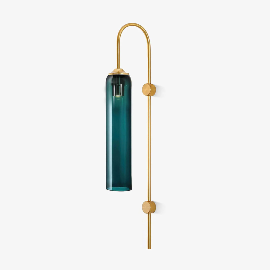 WOMO Colored Glass Cylinder Arched Wall Sconce-WM6109