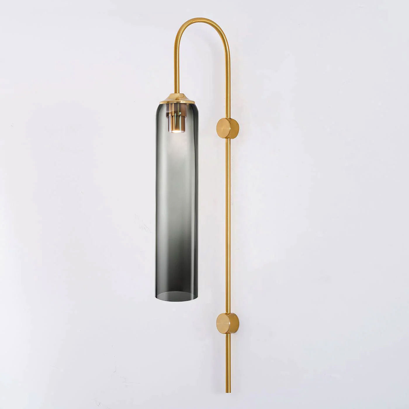 WOMO Colored Glass Cylinder Arched Wall Sconce-WM6109