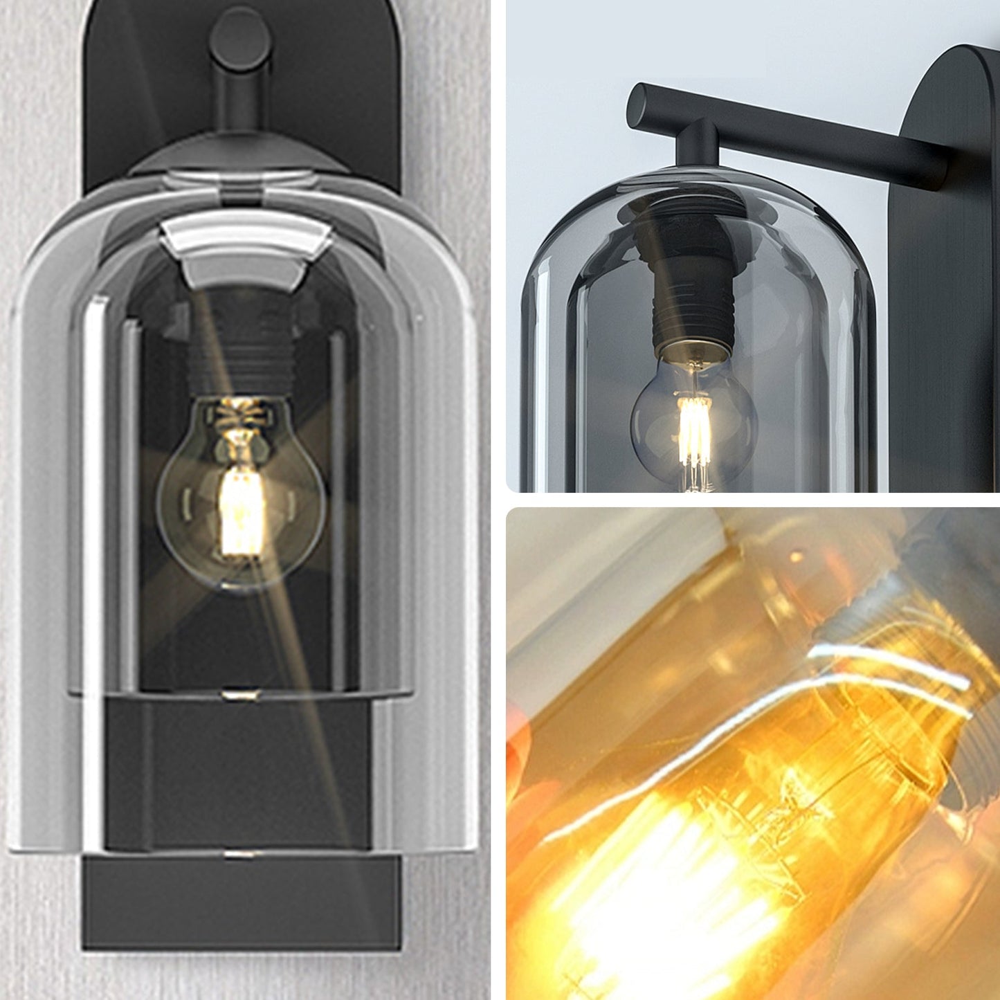 WOMO Bell Black Wall Sconce-WM6110