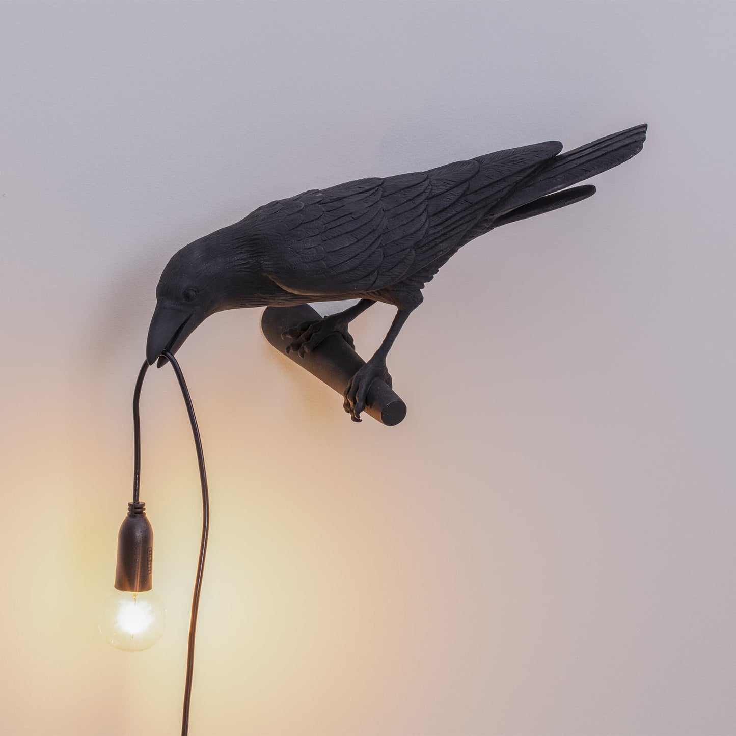 WOMO White/Black Bird Wall Sconce-WM6113
