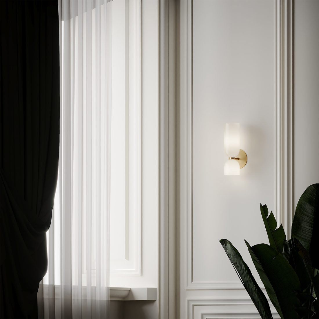 WOMO Hurricane Double Wall Sconce-WM6115