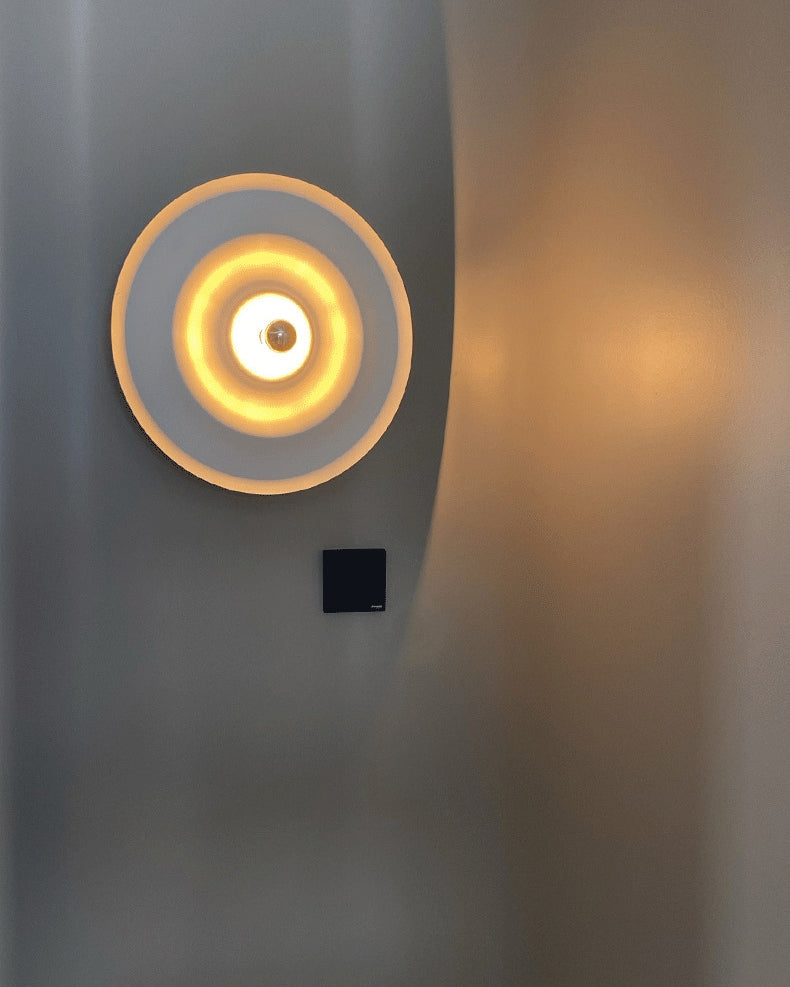 WOMO Rippled Disc Wall Sconce-WM6121