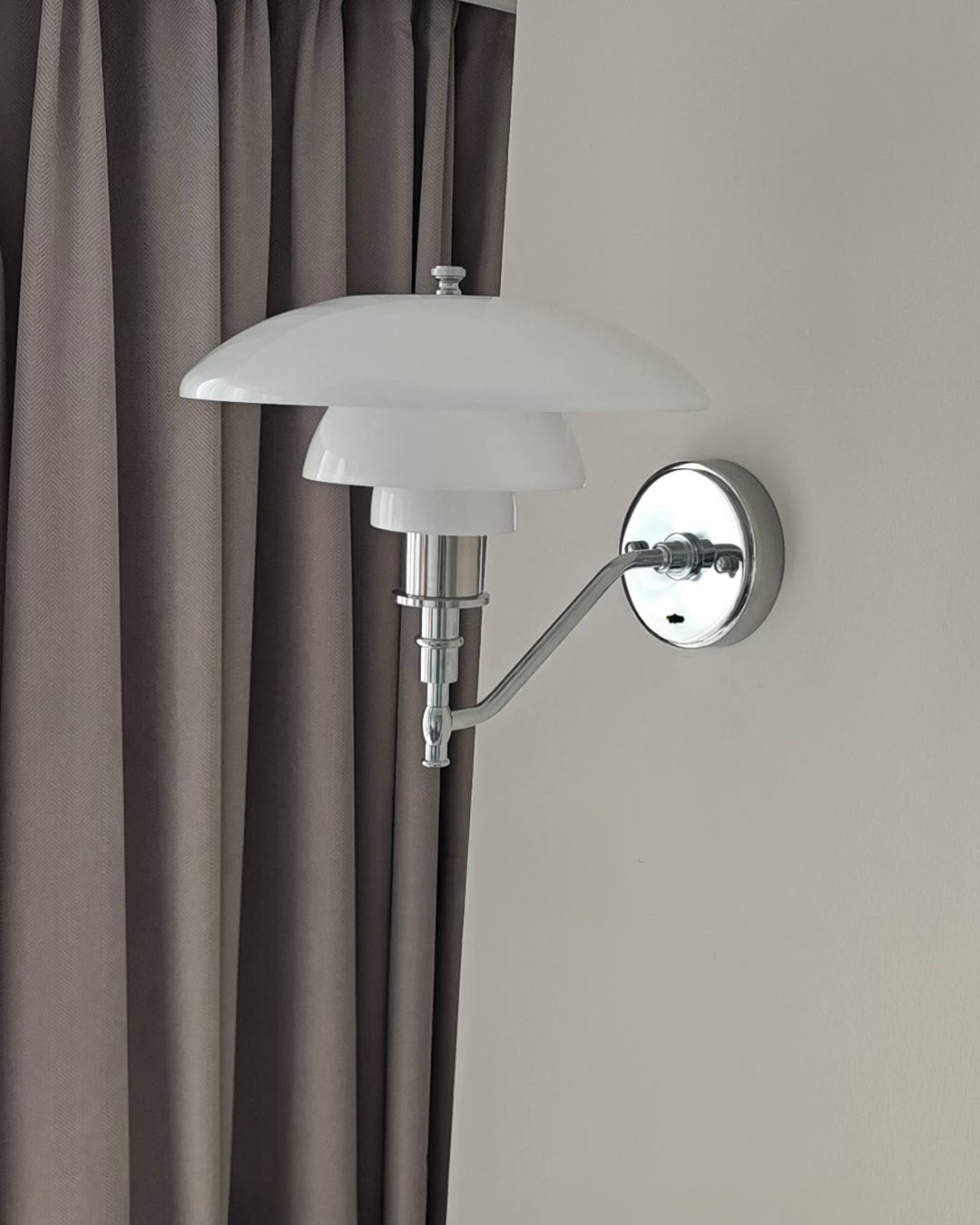 WOMO Milk Glass Mid Century Modern Wall Sconce-WM6122
