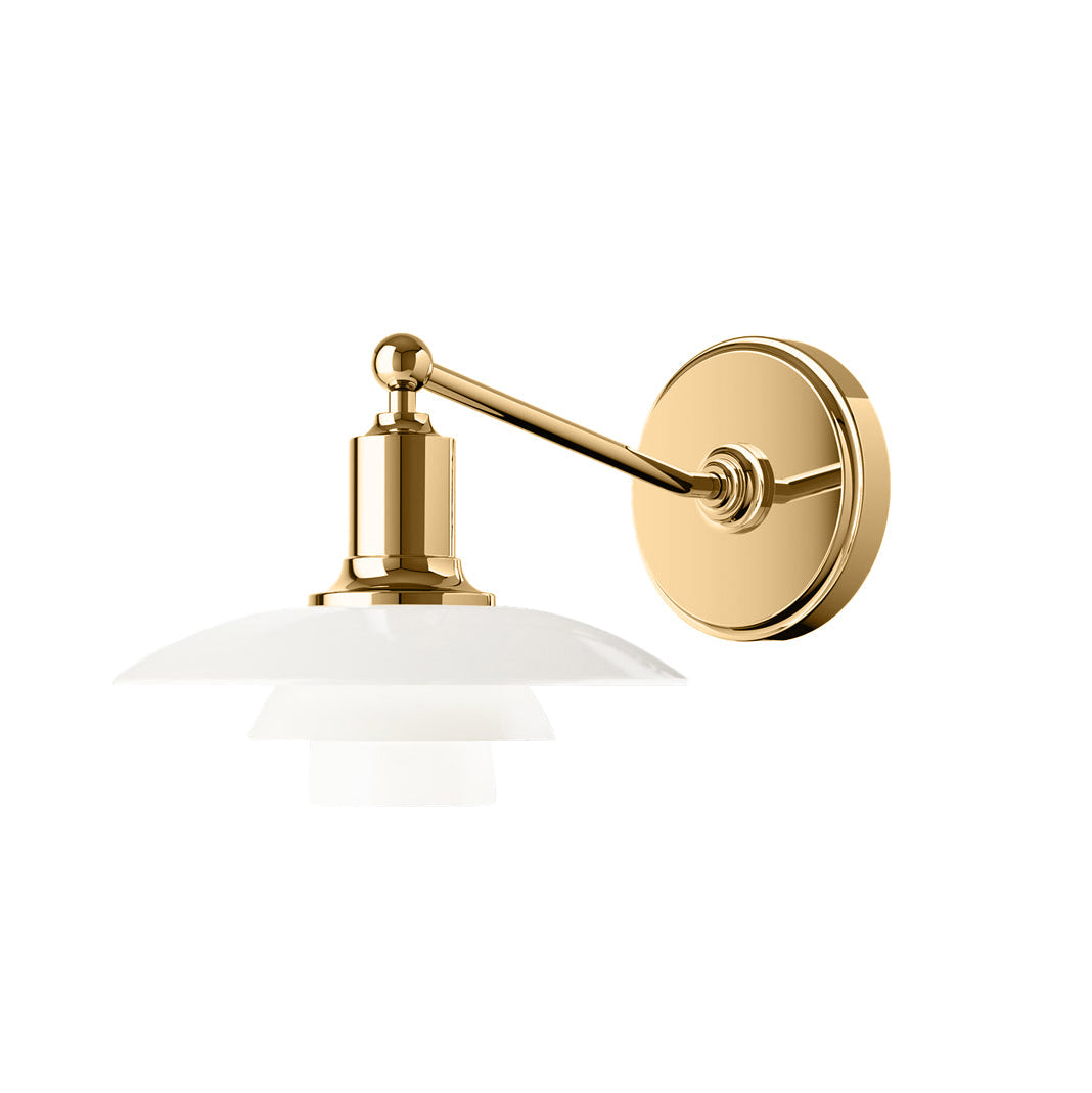 WOMO White Glass Mid Century Modern Wall Sconce-WM6123