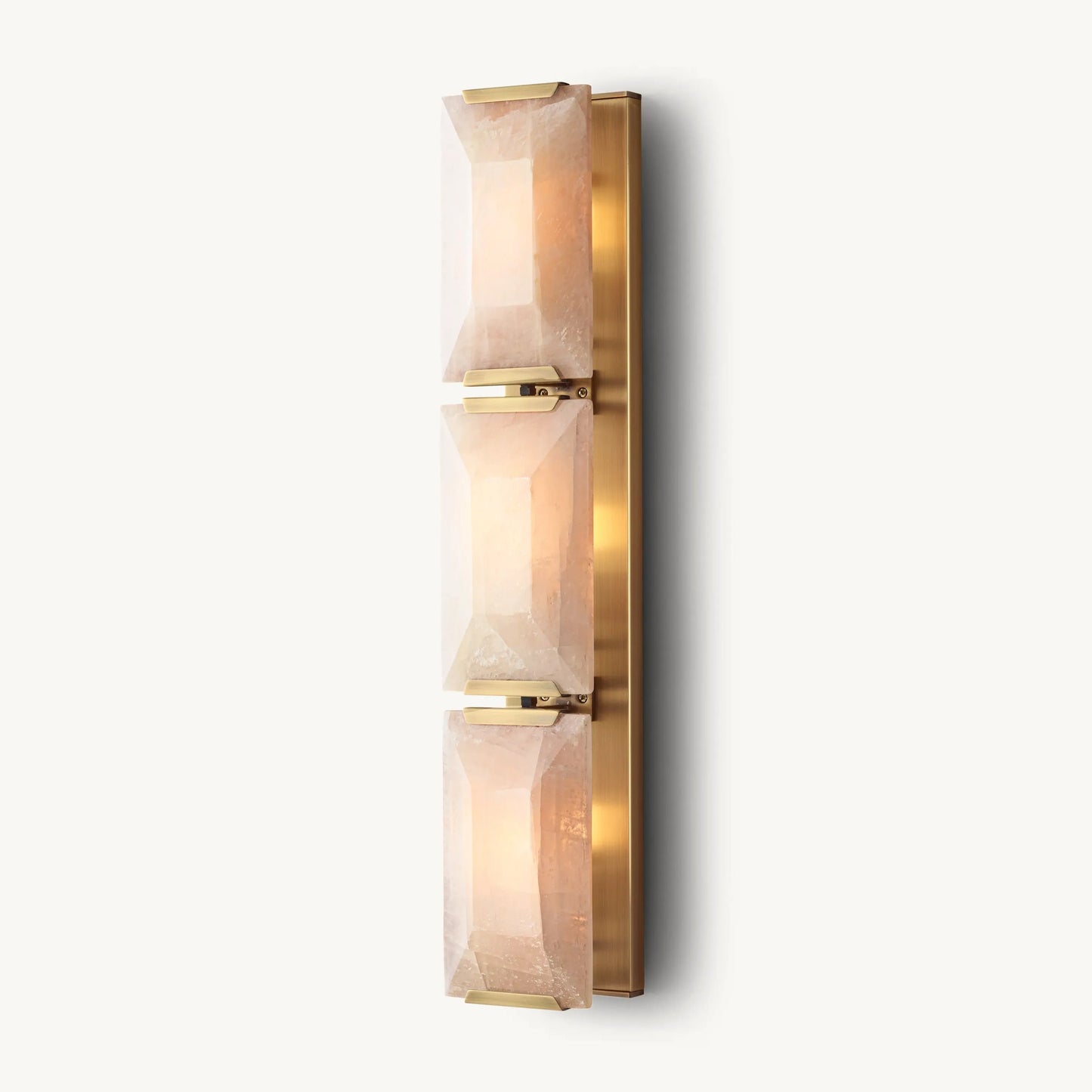 WOMO Rectangular Alabaster Wall Sconce-WM6125
