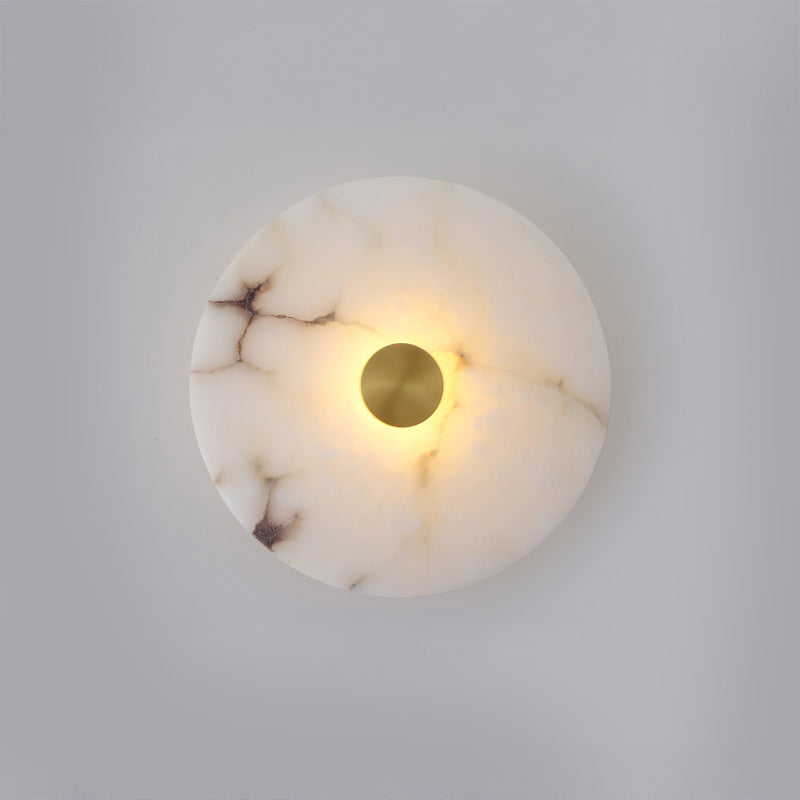 WOMO Art Deco Disc Alabaster Wall Sconce-WM6128