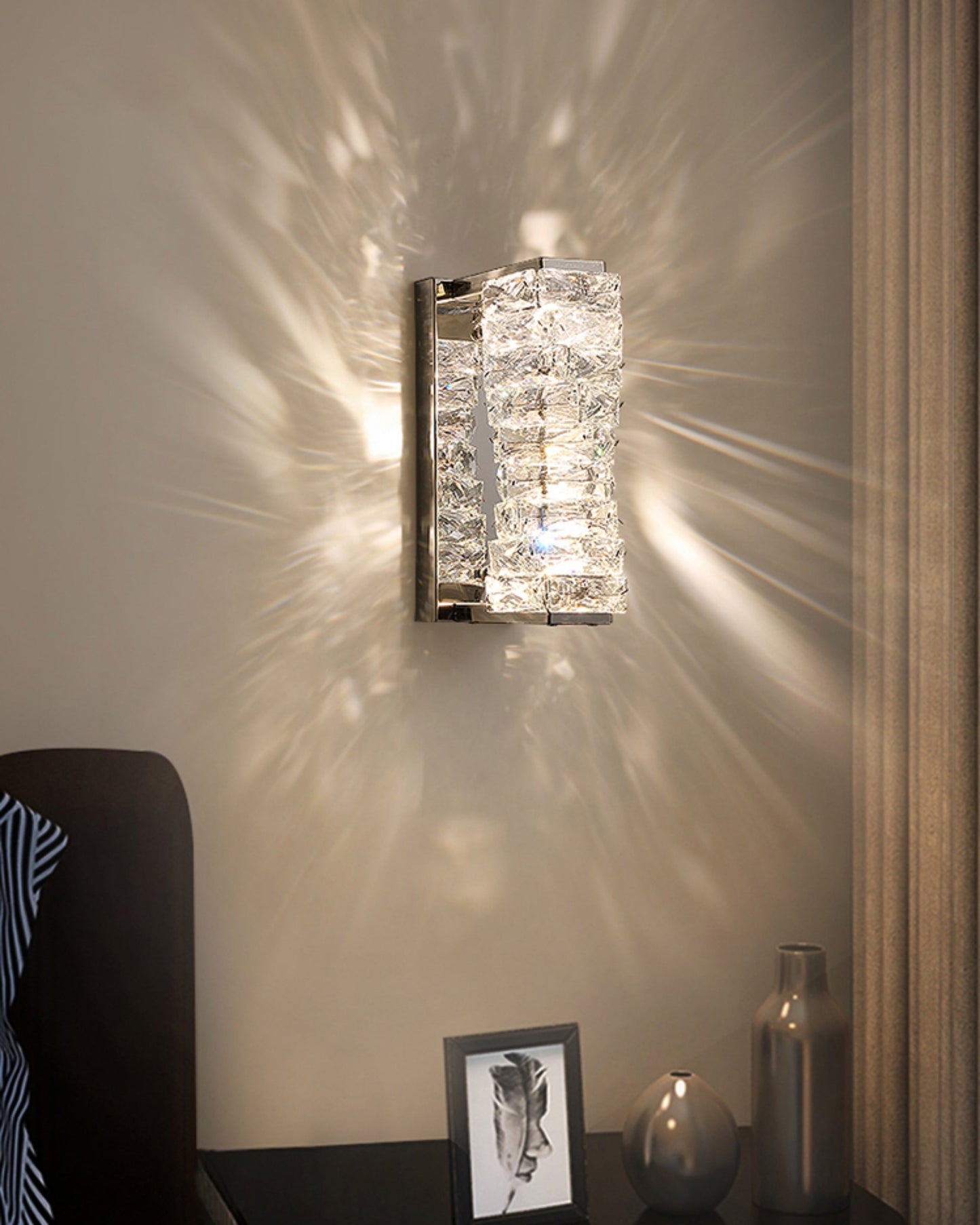 WOMO Luxury Crystal Wall Sconce-WM6138