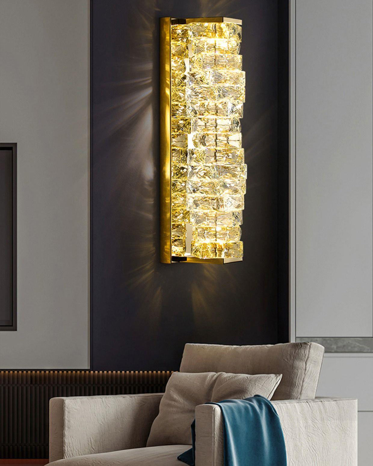 WOMO Luxury Crystal Wall Sconce-WM6138