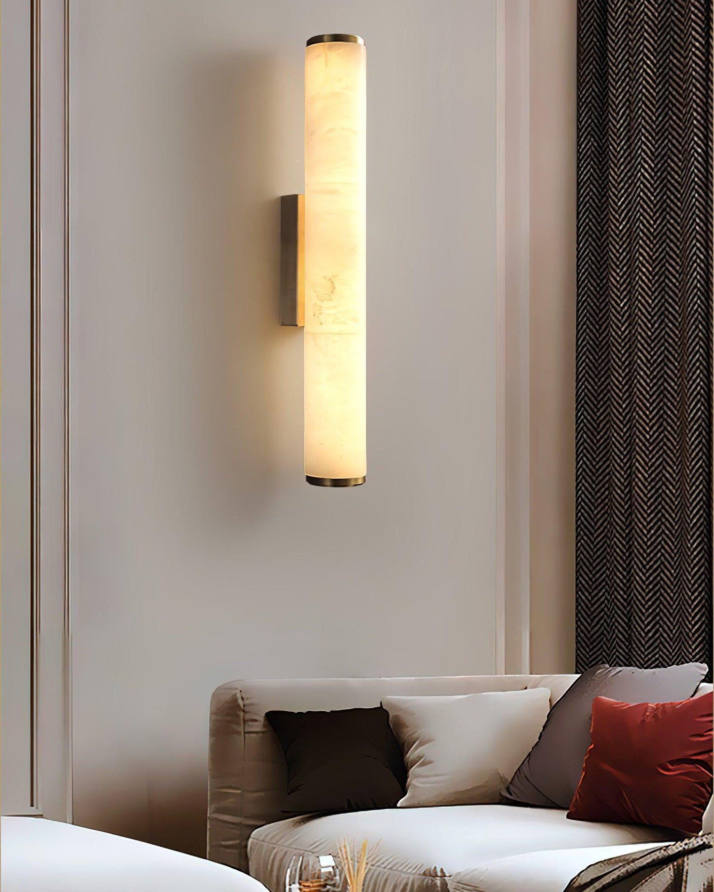 WOMO Alabaster Tube Wall Sconce-WM6139