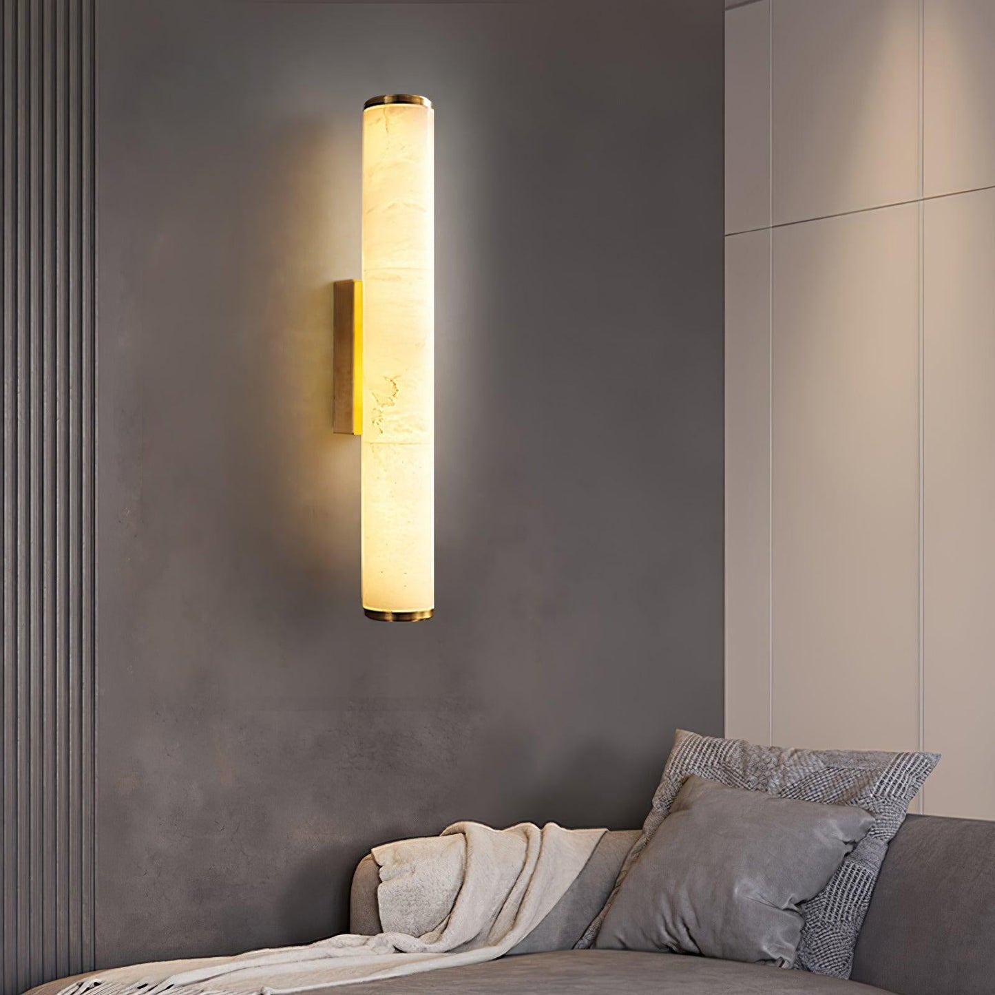 WOMO Alabaster Tube Wall Sconce-WM6139
