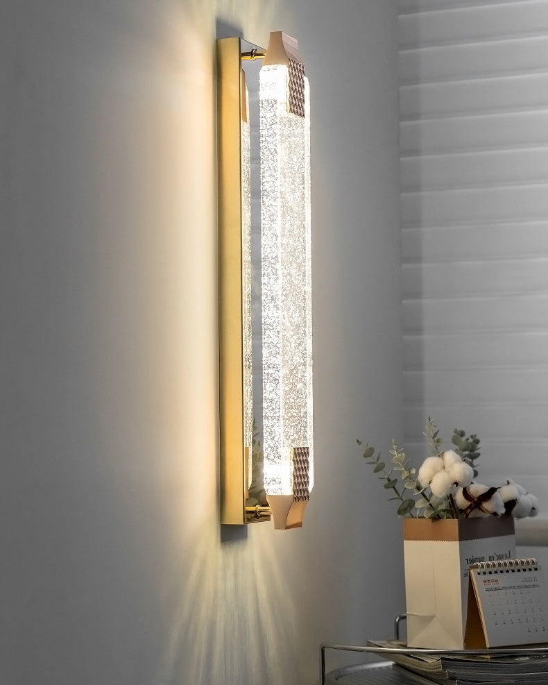 WOMO Bubble Crystal Long Wall Sconce-WM6142