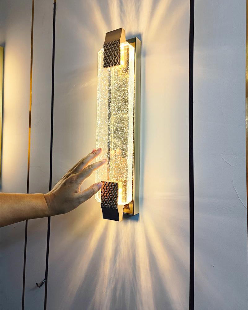 WOMO Bubble Crystal Long Wall Sconce-WM6142