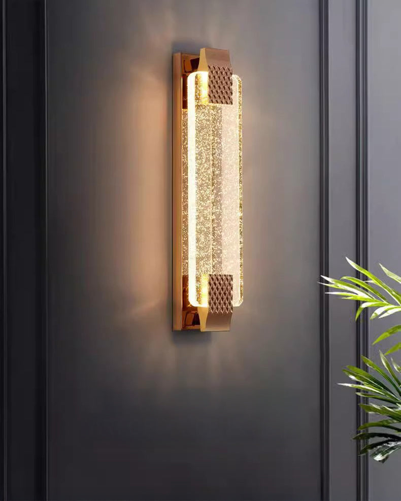 WOMO Bubble Crystal Long Wall Sconce-WM6142