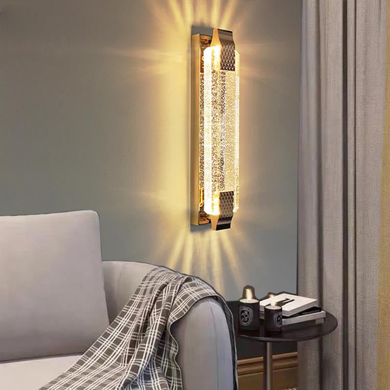 WOMO Bubble Crystal Long Wall Sconce-WM6142