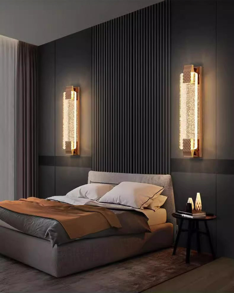 WOMO Bubble Crystal Long Wall Sconce-WM6142