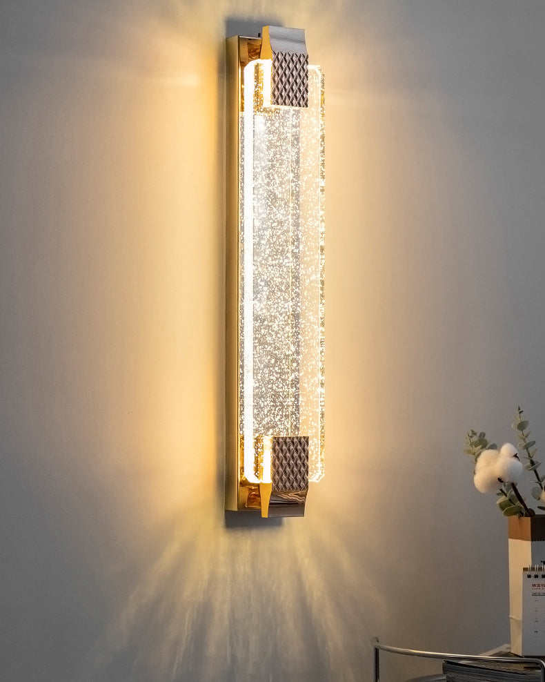 WOMO Bubble Crystal Long Wall Sconce-WM6142