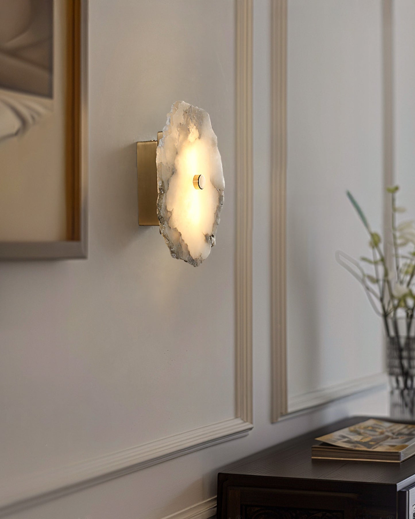 WOMO Alabaster Wall Sconce-WM6143