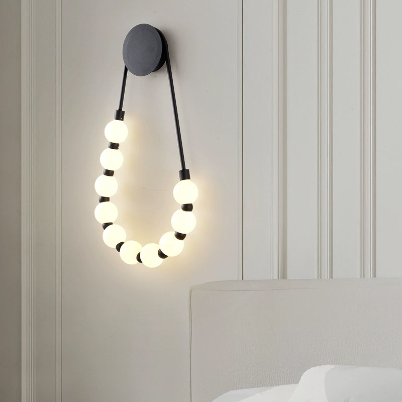 WOMO Pearl Necklace Elegent Wall Sconce-WM6145