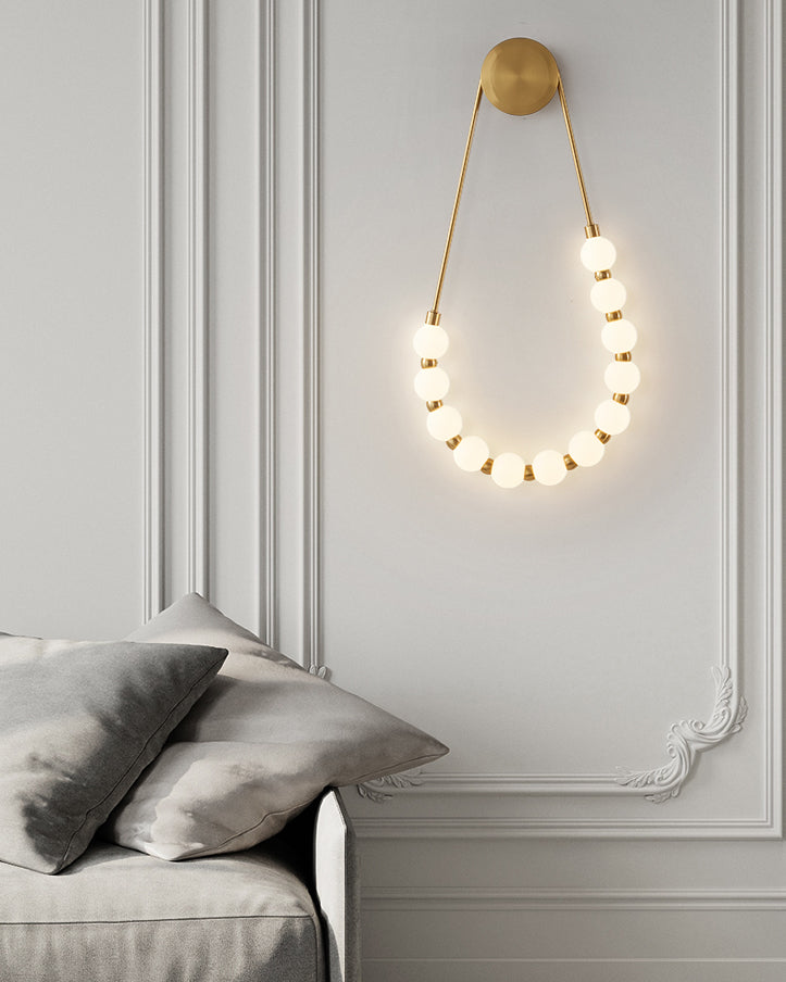 WOMO Pearl Necklace Elegent Wall Sconce-WM6145