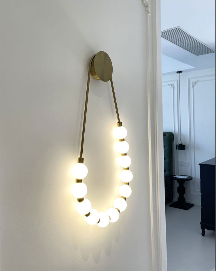 WOMO Pearl Necklace Elegent Wall Sconce-WM6145