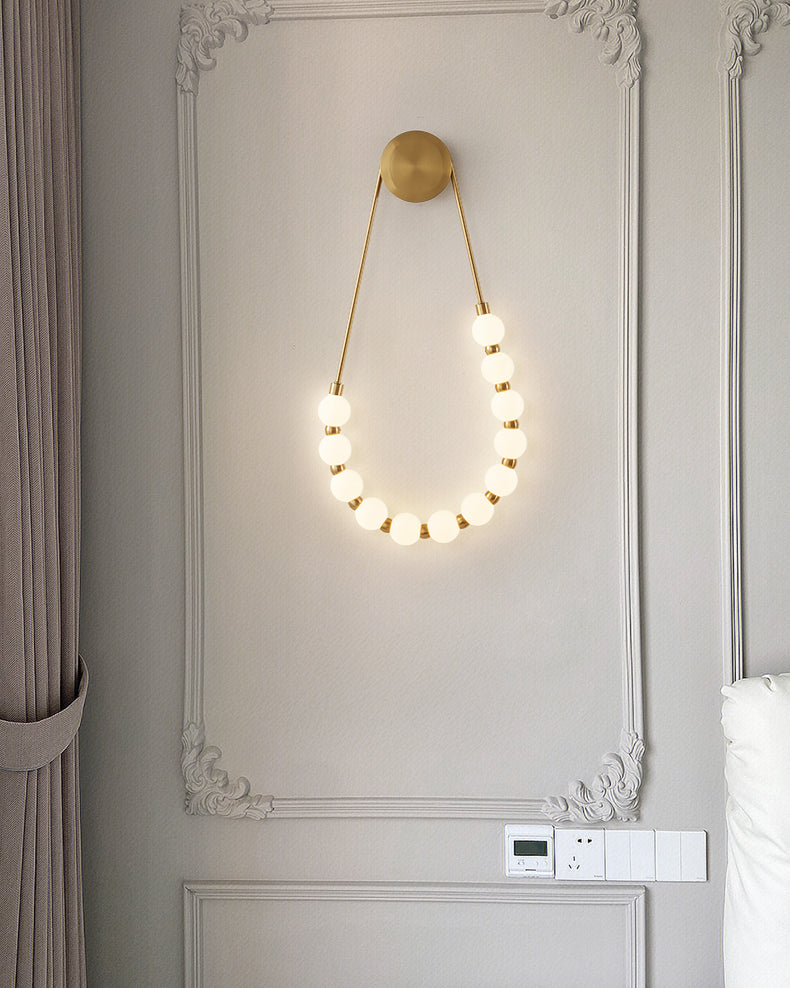 WOMO Pearl Necklace Elegent Wall Sconce-WM6145
