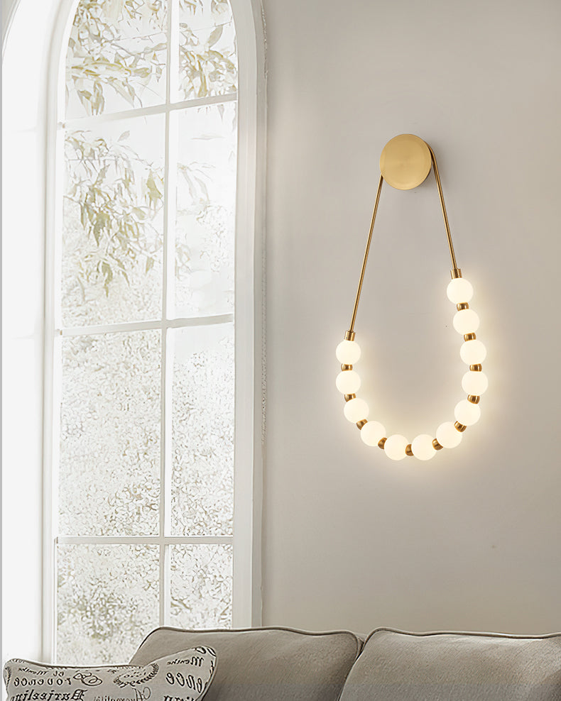 WOMO Pearl Necklace Elegent Wall Sconce-WM6145
