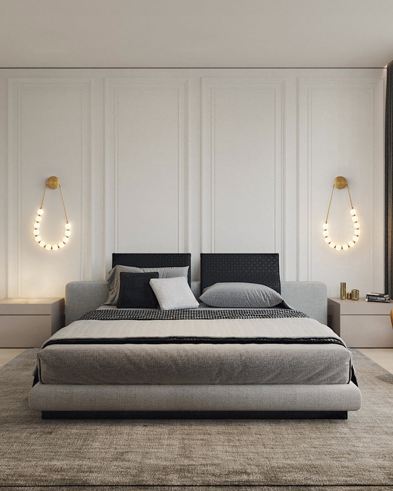 WOMO Pearl Necklace Elegent Wall Sconce-WM6145