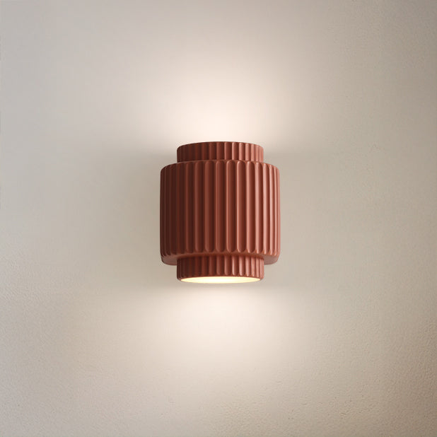 WOMO Fluted Cylinder Wall Sconce-WM6153