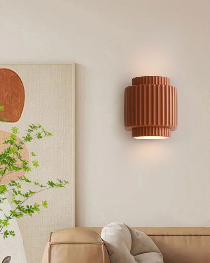 WOMO Fluted Cylinder Wall Sconce-WM6153