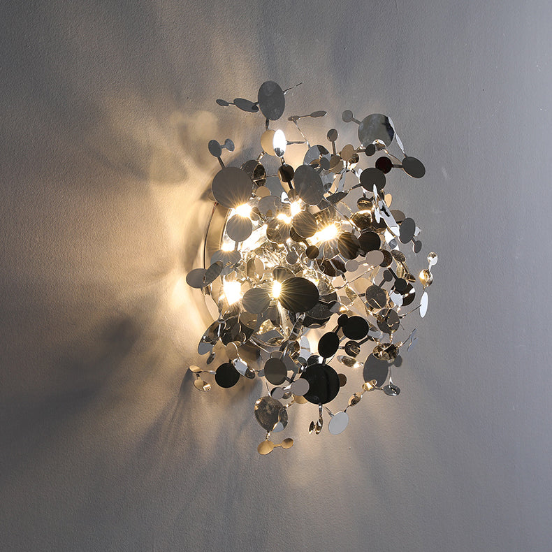 WOMO Unique Gold Leaf Wall Sconce-WM6155