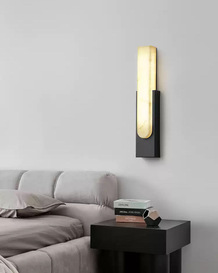 WOMO Rectangular Alabaster Wall Sconce -WM6160