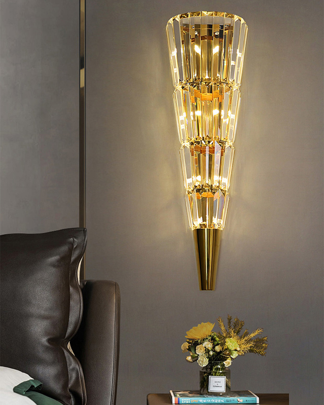 WOMO Cone Crystal Wall Sconce -WM6163