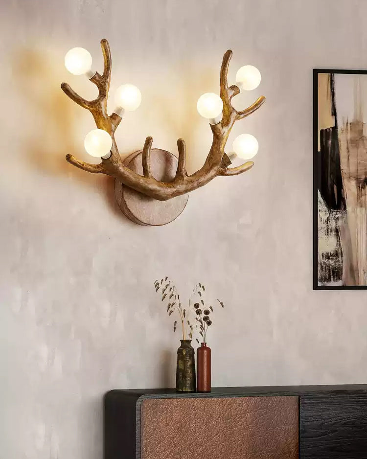 WOMO Antler Globe Wall Sconce -WM6165