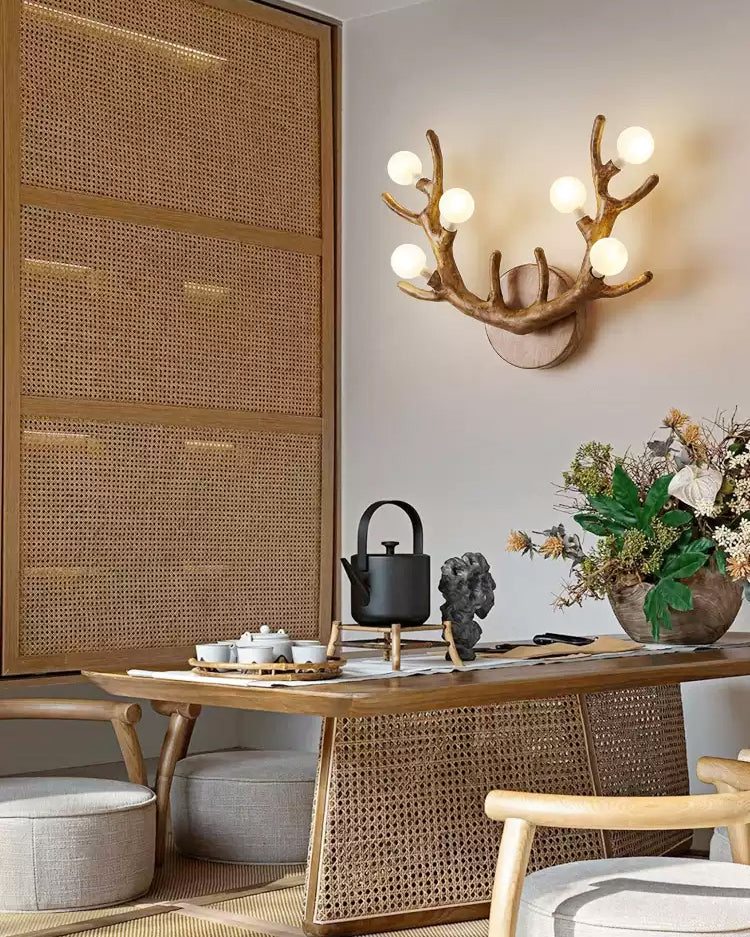 WOMO Antler Globe Wall Sconce -WM6165