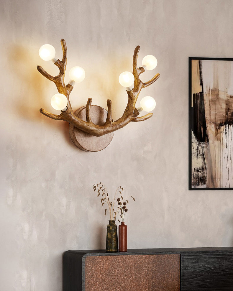 WOMO Antler Globe Wall Sconce -WM6165