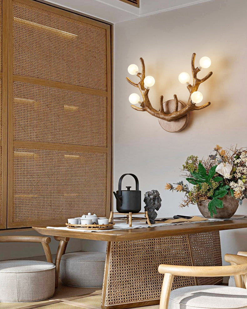 WOMO Antler Globe Wall Sconce -WM6165