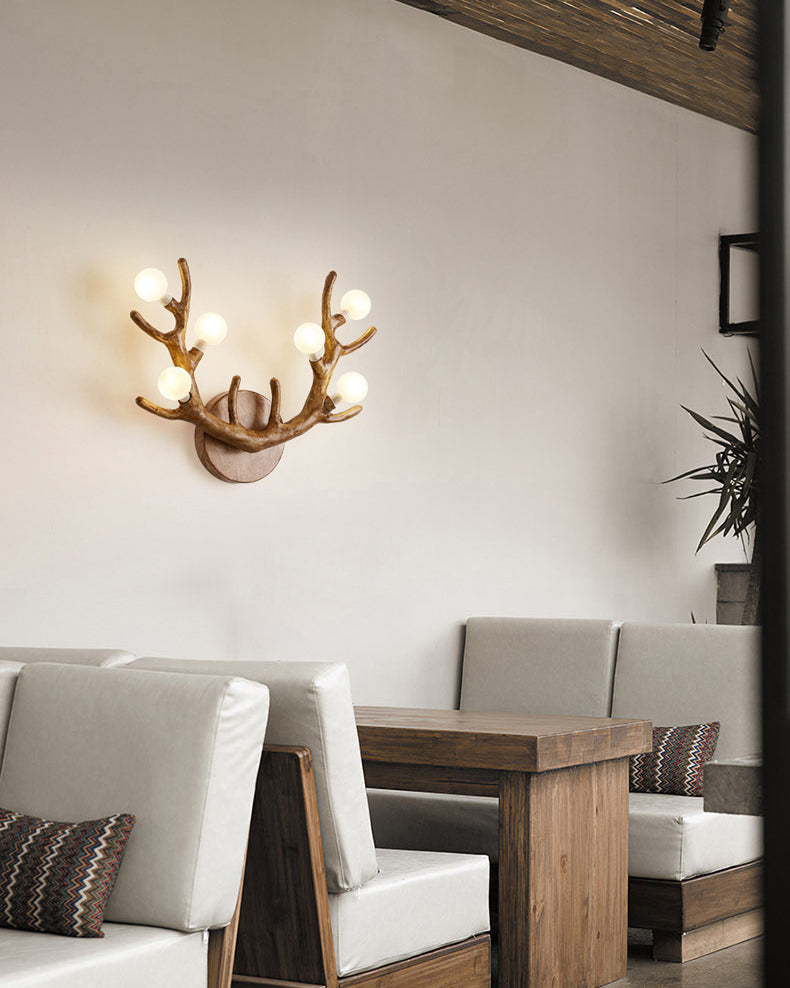 WOMO Antler Globe Wall Sconce -WM6165