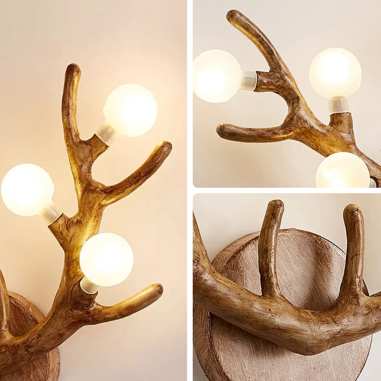 WOMO Antler Globe Wall Sconce -WM6165