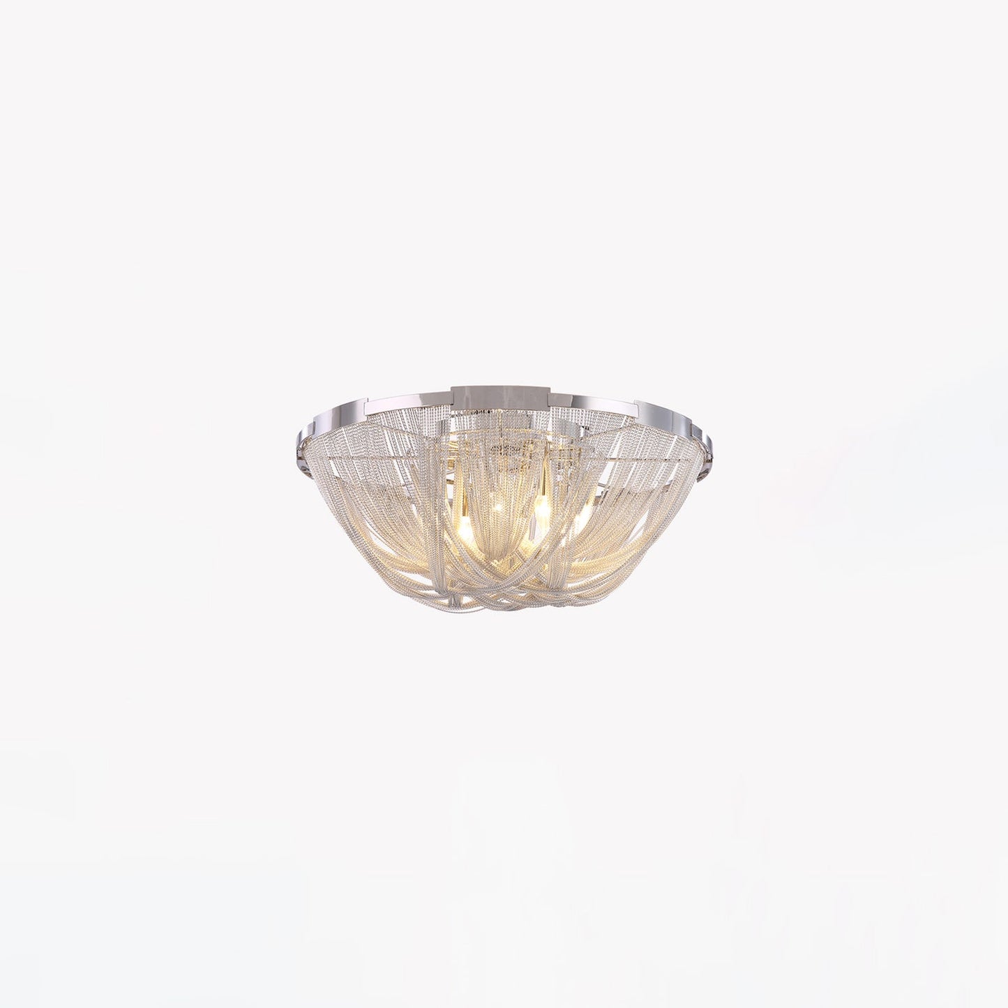 WOMO Bowl Fringe Flush Mount Ceiling Light-WM1137