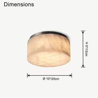 WOMO Drum Alabaster Flush Mount Ceiling Light-WM1143