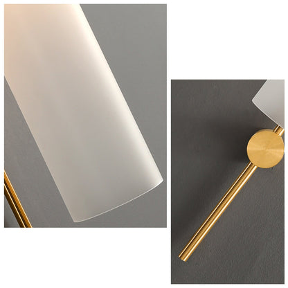WOMO Colored Glass Cylinder Arched Wall Sconce-WM6109
