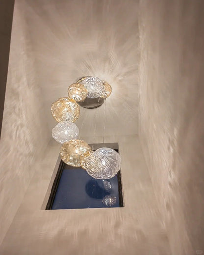 WOMO Cascading Blown Glass Pendant Chandelier-WM2101b