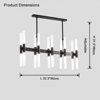 WOMO Candle Linear Chandelier-WM2805