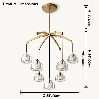 WOMO Multi Light Crystal Pendant Chandelier-WM2828