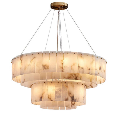 WOMO Tiered Alabaster Chandelier-WM2844