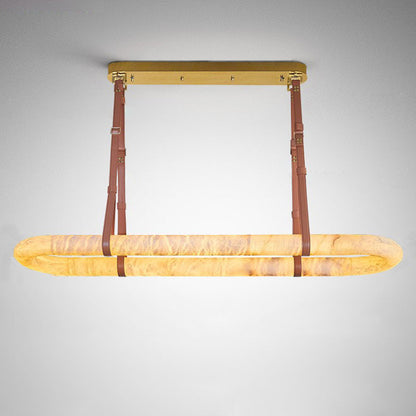 WOMO Oval Alabaster Chandelier-WM2871