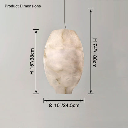 WOMO Camille Alabaster Pendant Light-WM2893